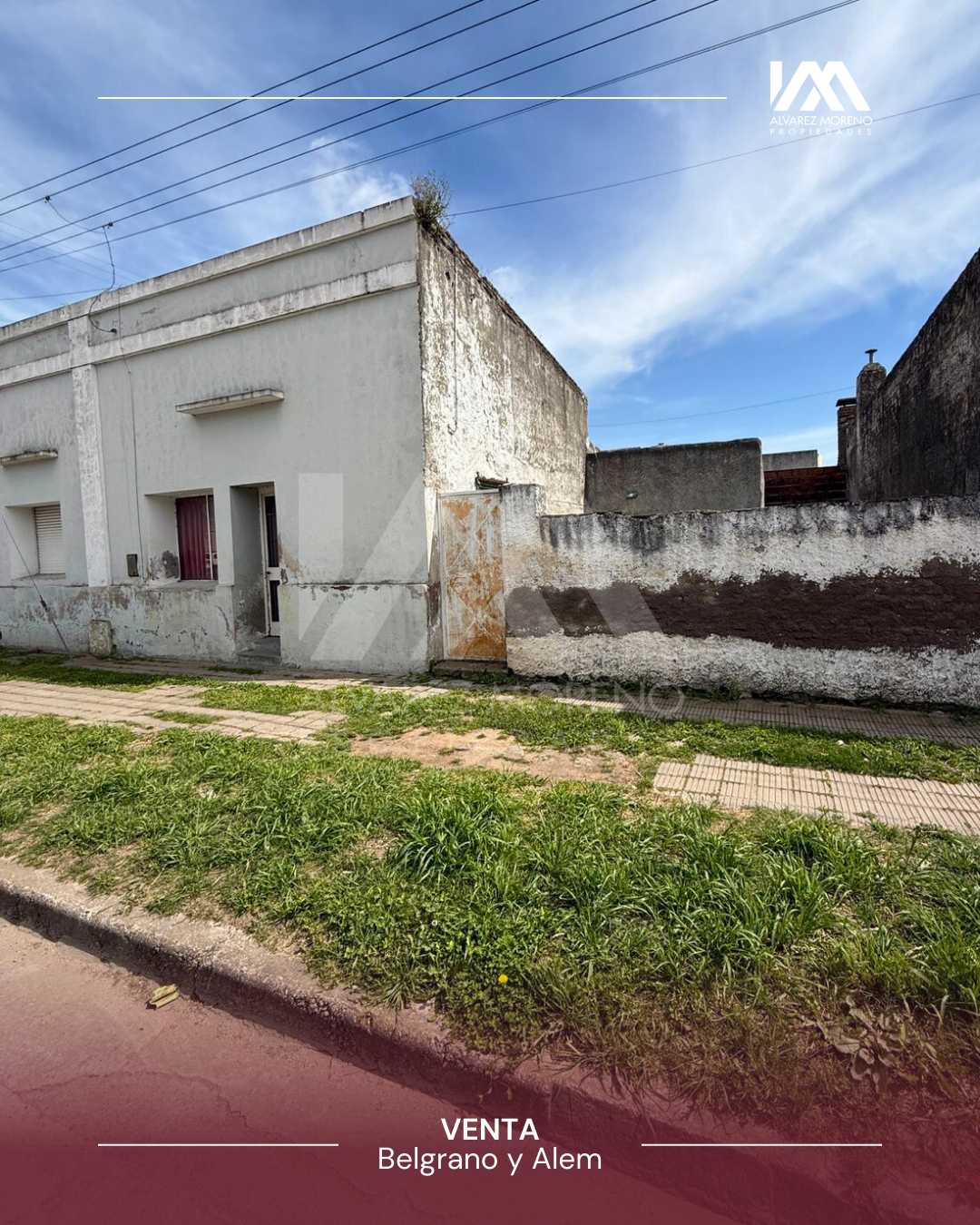 Alvarez Moreno Propiedades - Brinda asesoramiento y soluciones a nuestros clientes en lo que se refiera al mercado inmobiliario. Ventas, tasaciones, alquileres de todo tipo de propiedadesCASA A RECICLAR EN ESQUINA