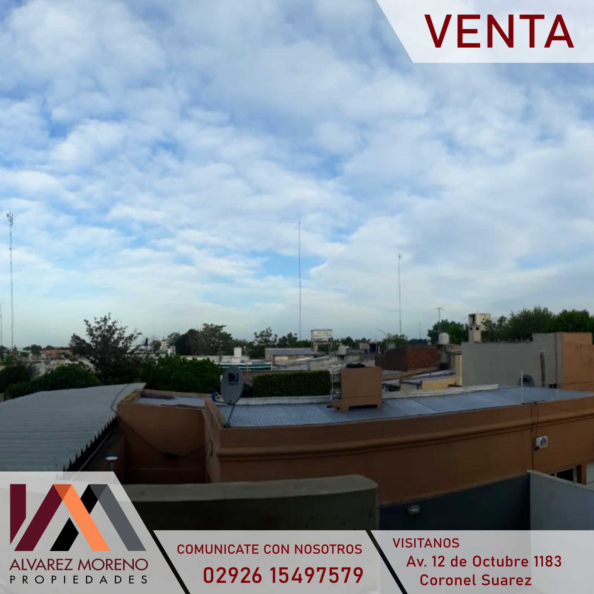 Alvarez Moreno Propiedades - Brinda asesoramiento y soluciones a nuestros clientes en lo que se refiera al mercado inmobiliario. Ventas, tasaciones, alquileres de todo tipo de propiedadesRESEVADO!!   Depto calle Alem 232- Coronel Suáre