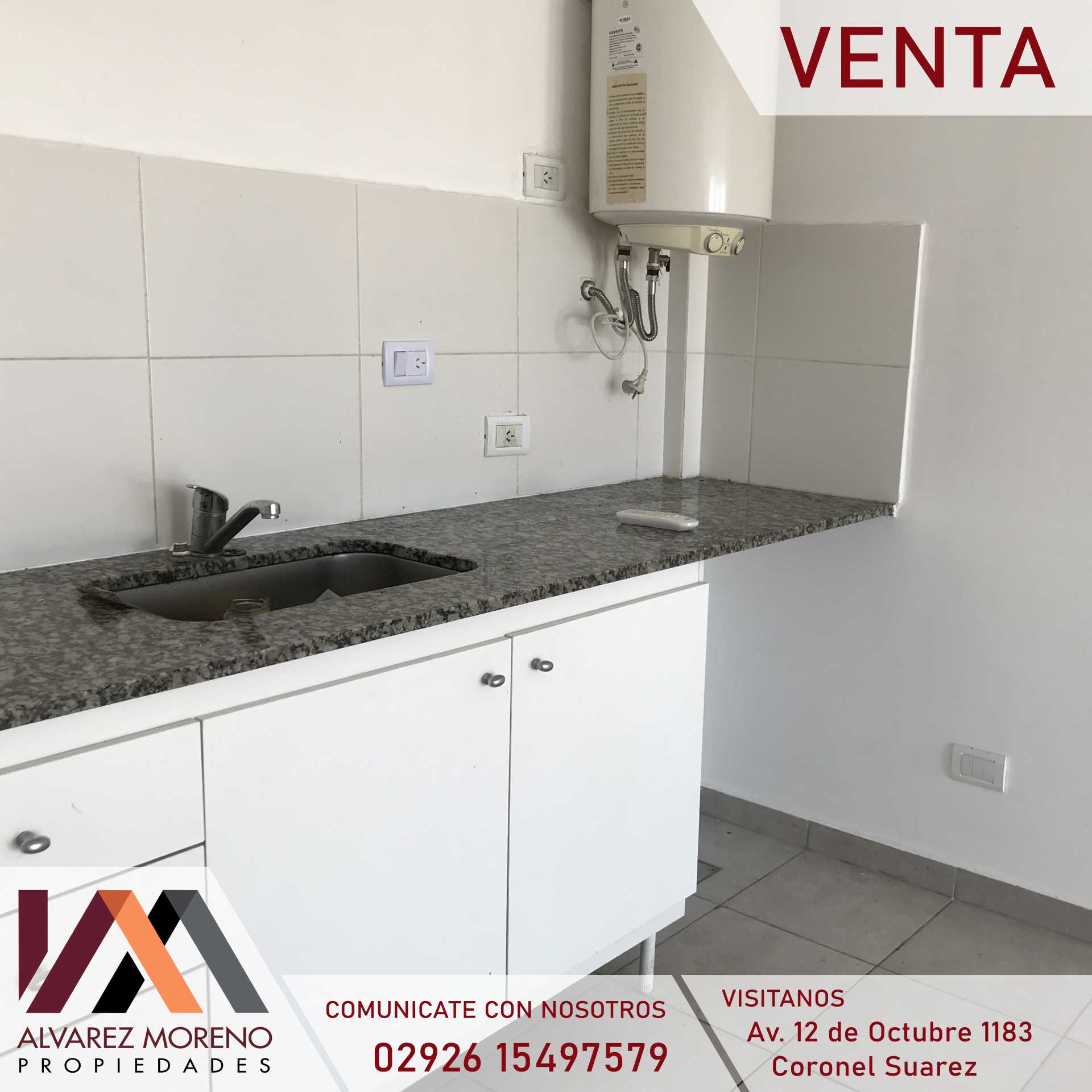 Alvarez Moreno Propiedades - Brinda asesoramiento y soluciones a nuestros clientes en lo que se refiera al mercado inmobiliario. Ventas, tasaciones, alquileres de todo tipo de propiedadesRESEVADO!!   Depto calle Alem 232- Coronel Suáre