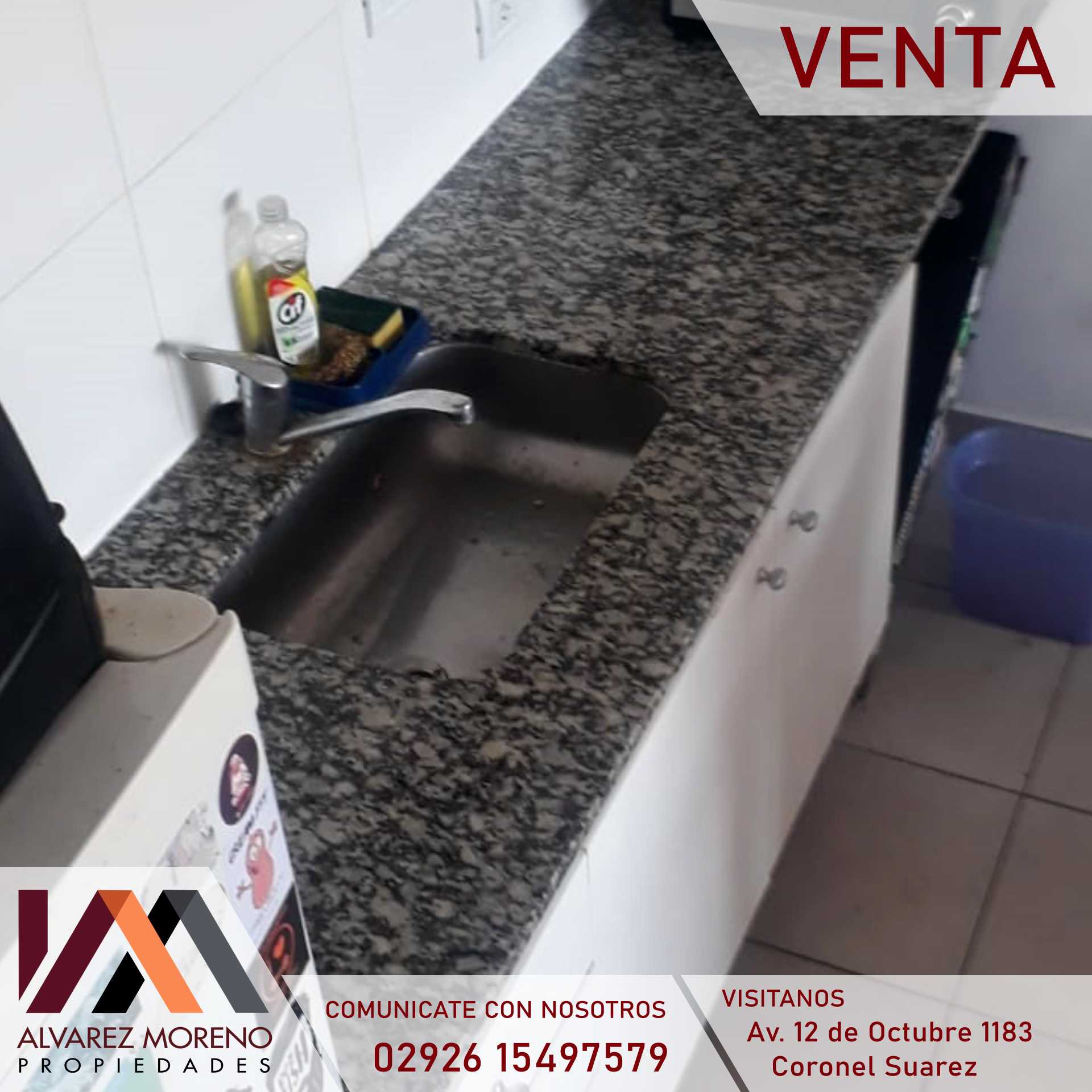 Alvarez Moreno Propiedades - Brinda asesoramiento y soluciones a nuestros clientes en lo que se refiera al mercado inmobiliario. Ventas, tasaciones, alquileres de todo tipo de propiedadesRESEVADO!!   Depto calle Alem 232- Coronel Suáre