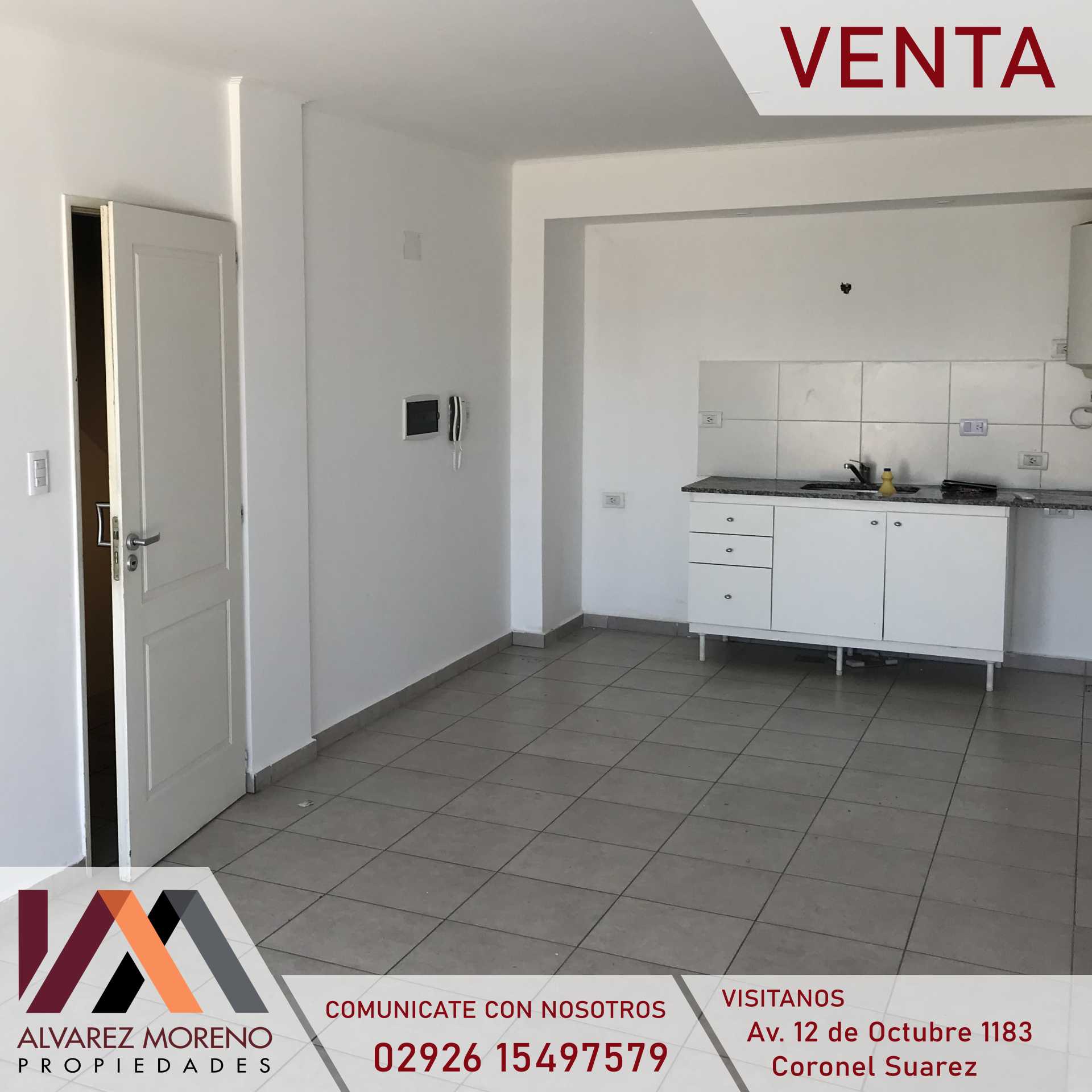 Alvarez Moreno Propiedades - Brinda asesoramiento y soluciones a nuestros clientes en lo que se refiera al mercado inmobiliario. Ventas, tasaciones, alquileres de todo tipo de propiedadesRESEVADO!!   Depto calle Alem 232- Coronel Suáre