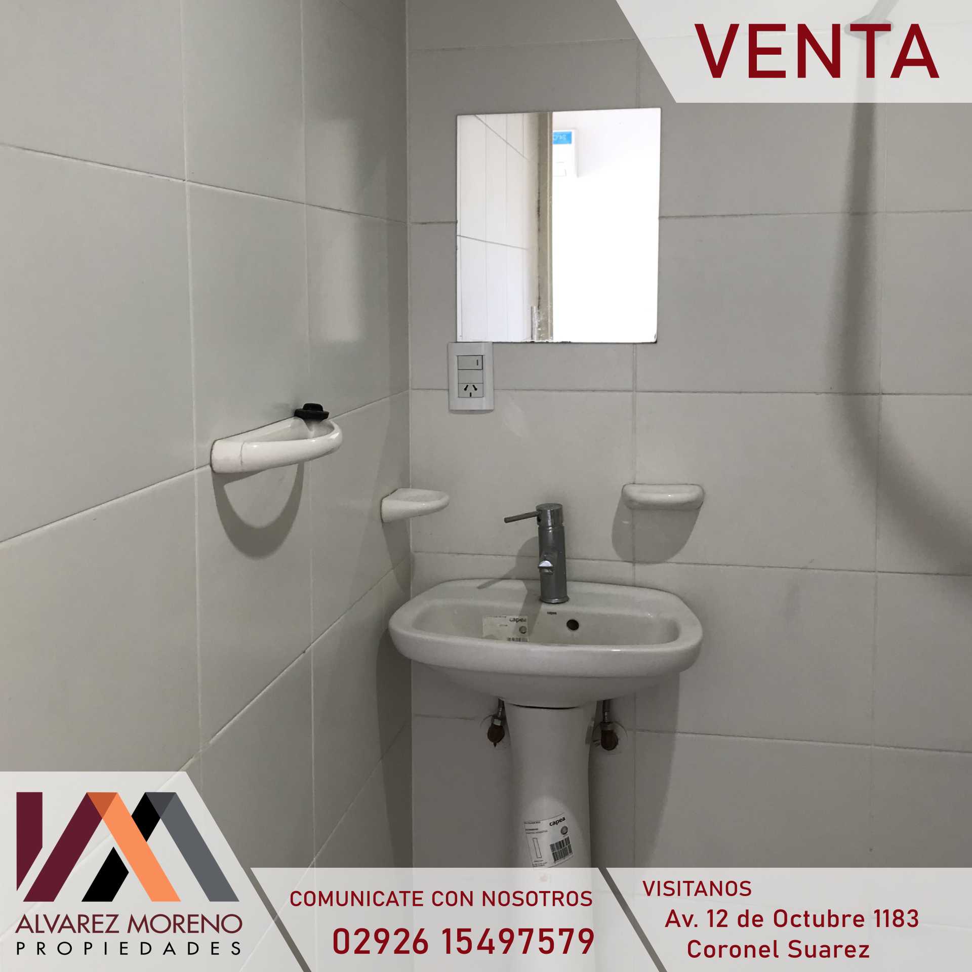 Alvarez Moreno Propiedades - Brinda asesoramiento y soluciones a nuestros clientes en lo que se refiera al mercado inmobiliario. Ventas, tasaciones, alquileres de todo tipo de propiedadesRESEVADO!!   Depto calle Alem 232- Coronel Suáre