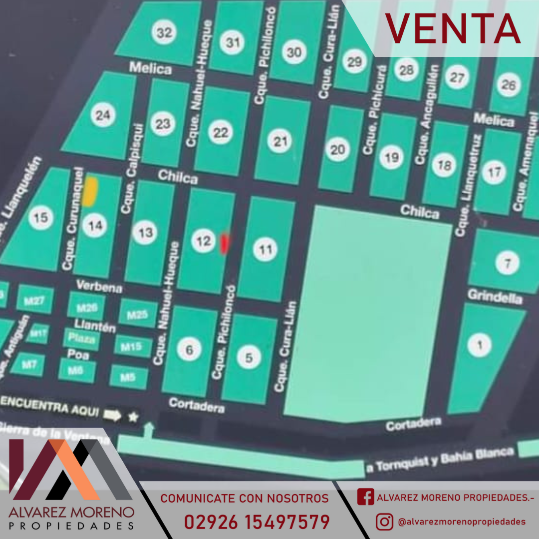 Alvarez Moreno Propiedades - Brinda asesoramiento y soluciones a nuestros clientes en lo que se refiera al mercado inmobiliario. Ventas, tasaciones, alquileres de todo tipo de propiedadesLOTE EN SAN ANDRES de la SIERRA- LOTE 14